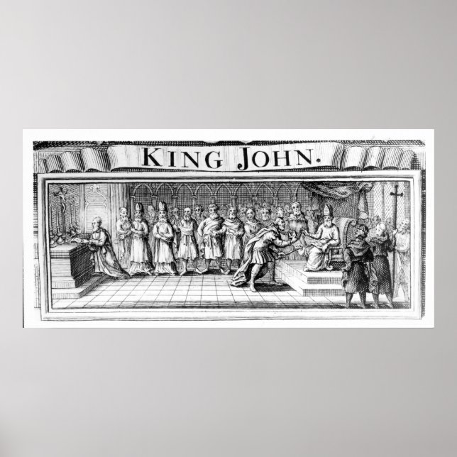 Póster El Rey John reniega su corona (Frente)