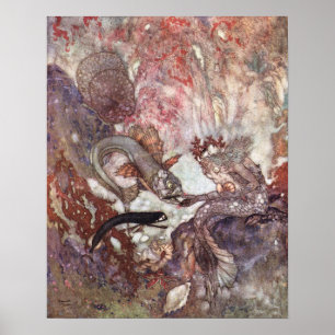 Póster El Rey Merman de Edmund Dulac