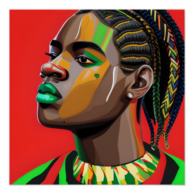 Póster El Rey Negro Melanin Hombre Bruto Hombres Hijo Prí (Anverso)