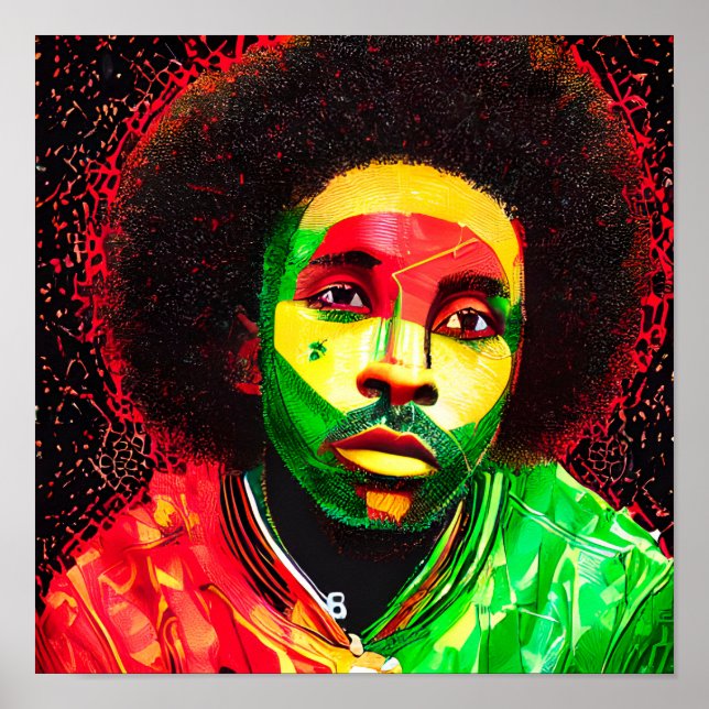 Póster El Rey Negro Melanin Hombre Bruto Hombres Hijo Prí (Frente)