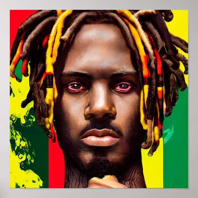 Póster El Rey Negro Melanin Hombre Bruto Hombres Hijo Prí (Frente)