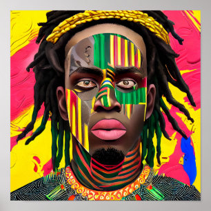 Póster El Rey Negro Melanin Hombre Bruto Hombres Hijo Prí