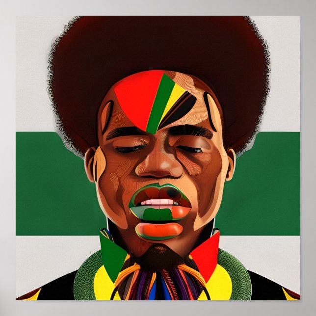 Póster El Rey Negro Melanin Hombre Bruto Hombres Hijo Prí (Frente)