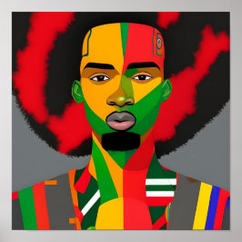 Póster El Rey Negro Melanin Hombre Bruto Hombres Hijo Prí