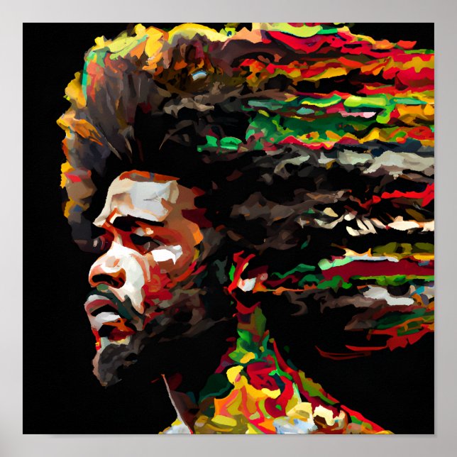 Póster El Rey Negro Melanin Hombre Bruto Hombres Hijo Prí (Frente)