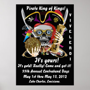 Póster El Rey Pirata de los Reyes Laffite importantes pis