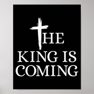 Póster El Rey viene Cristianismo Versículo de la Biblia C
