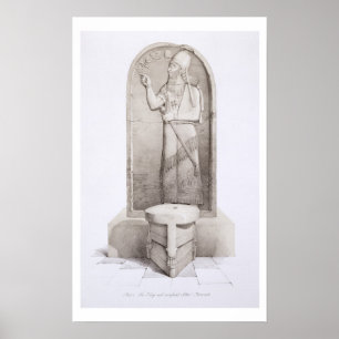 Póster El rey y el altar sacrificatorio, Nimrud, platean