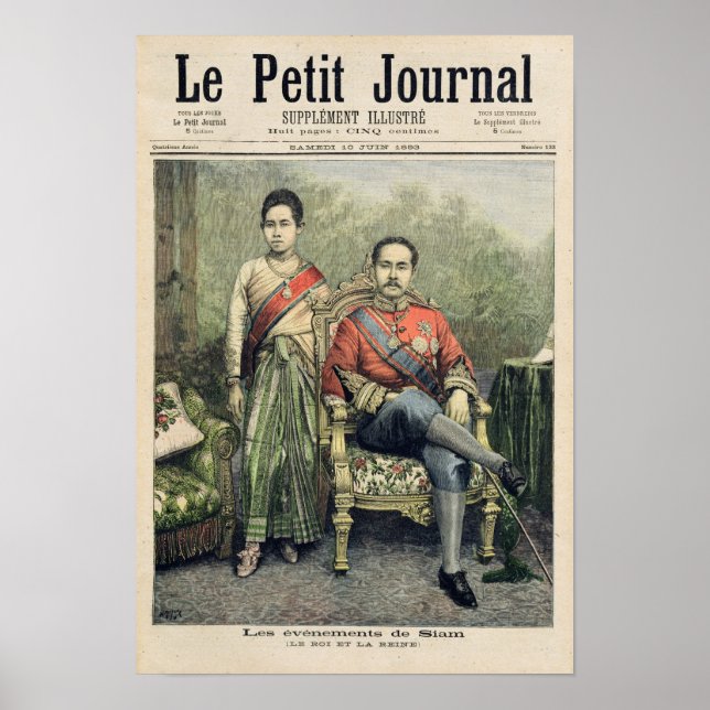 Póster El rey y la reina de Siam (Frente)