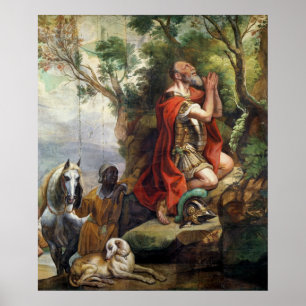 Póster El rezo de Gideon, dibujo animado para una