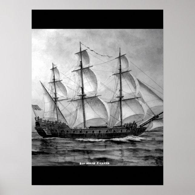 Póster El Richard Bonhomme, imagen de la guerra de 1779 (Frente)