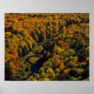 Póster El río Big Carp en otoño en Porcupine