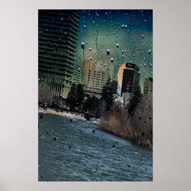 Póster El río corre a través de una ciudad (Frente)