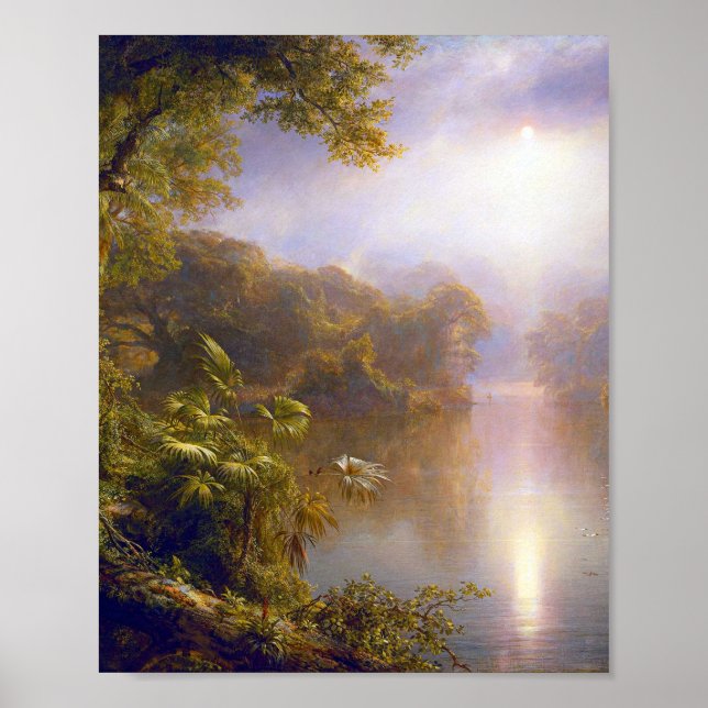 Póster El río de la luz por la iglesia Frederic Edwin (Frente)