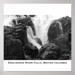 Póster El río del inglés cae - isla de Vancouver, Inglés…