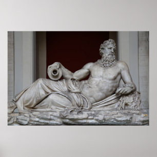 Póster El río Dios Tíber en el Museo Vaticano