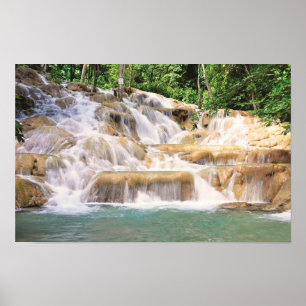 Póster El río Dunn de Jamaica cae cerca