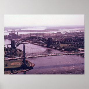 Póster El Río Oriental Y Las Reinas, Nueva York