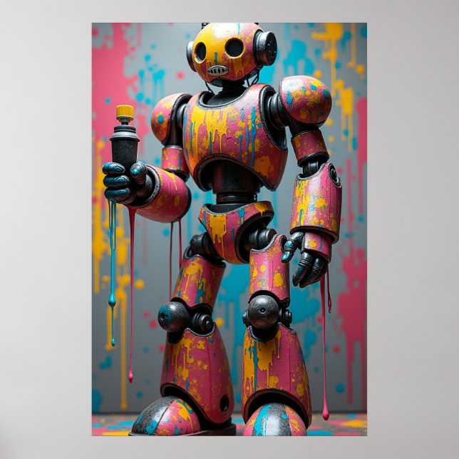 Póster El robot de grafitis (Frente)