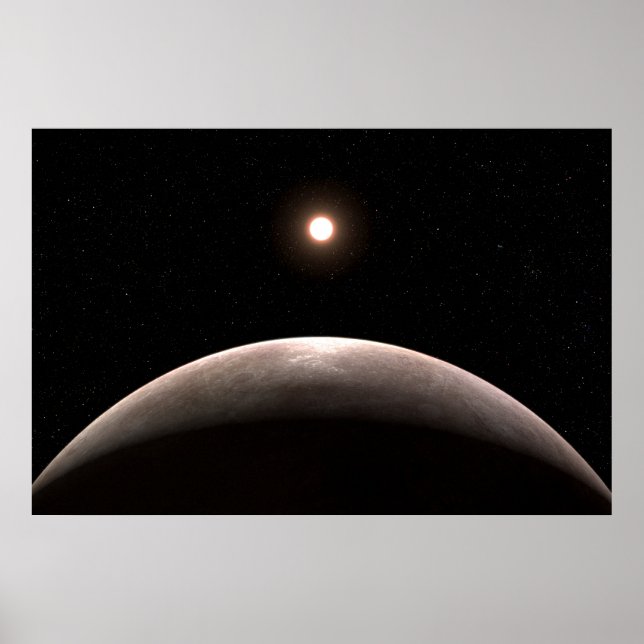 Póster El Rocky Exoplanet Lhs 475 B Y Su Estrella Anfitri (Frente)