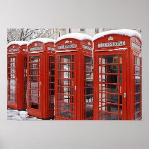 Póster El rojo llama por teléfono cerca de Big Ben