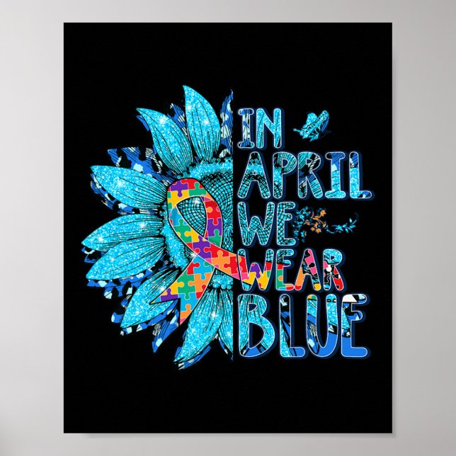 Póster El Rompecabezas Del Girasol En Abril Usamos El Aut (Frente)