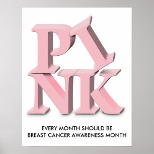 PÓSTER EL ROSA, CADA MES DEBE SER CÁNCER DE PECHO
