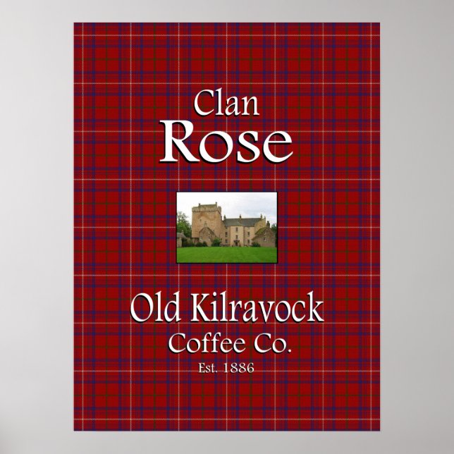 Póster El Rosa Clan Old Kilravock Coffee Co. (Frente)
