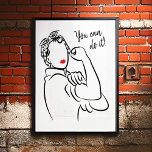 Póster El Rosie The Riveter es elegante y moderno<br><div class="desc">Usted puede hacerlo estiloso y moderno Rosie The Riveter Poster - Este poster inspirador presenta una imagen basada en la fresca "¡Podemos hacerlo!" Poster de propaganda estadounidense. Asociada con Rosie the Riveter, quien fue fundamental en el movimiento de mujeres a la fuerza laboral remunerada durante la Segunda Guerra Mundial. Diseñe...</div>