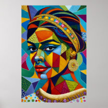 El rostro de la mujer en el mosaico