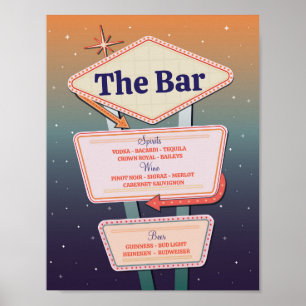 Póster El Rótulo Bar Bodas Las Vegas Casinos