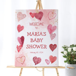 Póster El Rótulo de Baby Shower del tema de Baby Love Val