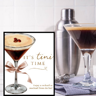 Póster El Rótulo de bares Espresso Martini es divertido e