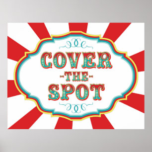 Póster El Rótulo del juego de carnaval cubra el foco