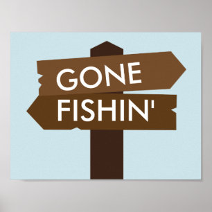 Póster El Rótulo temático de Gone Fishin'
