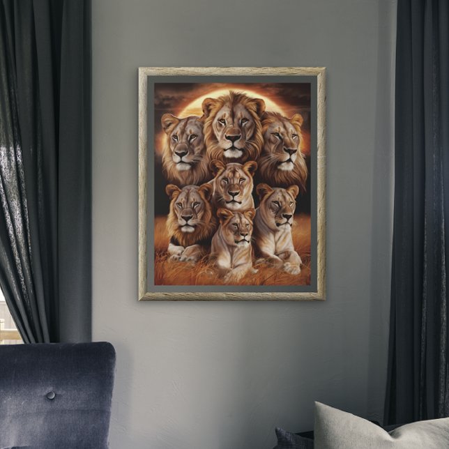 Póster El rugido de la noche: Leones a la luz de la luna (Subido por el creador)