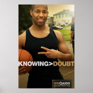 Póster El saber > poster del baloncesto de la duda