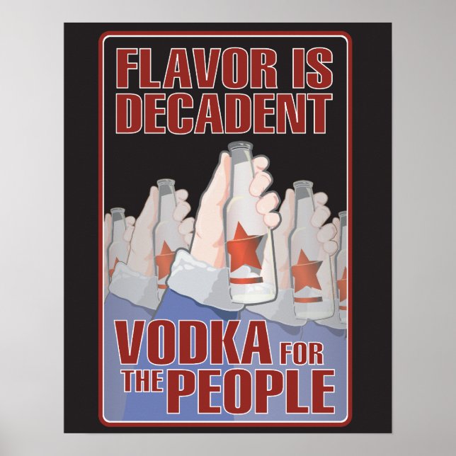 Póster El sabor es decente - ¡Vodka para el pueblo! (Frente)