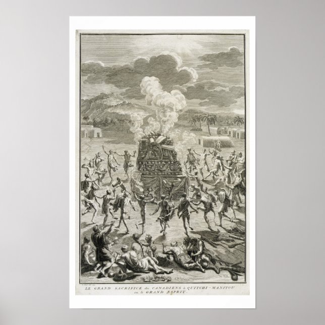 Póster El sacrificio a Quitchi-Manitou, o el gran santo (Frente)