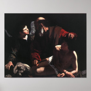 Póster El sacrificio de Isaac por Caravaggio Imprimir