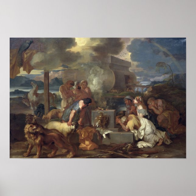 Póster El sacrificio de Noé, c.1640 (Frente)