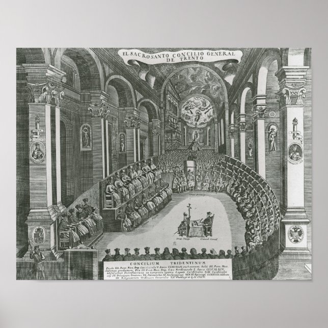 Póster El Sacrosanto Concilio General de Trento (Frente)