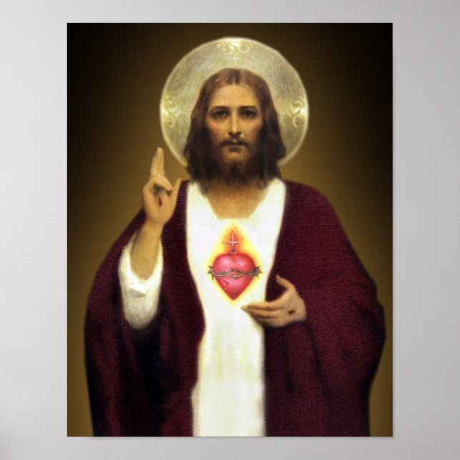 Póster El Sagrado Corazón de Jesús (Frente)