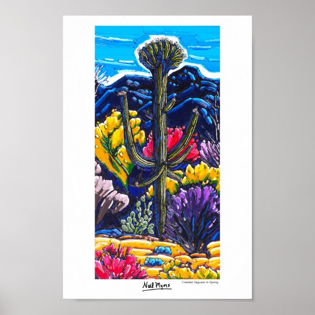 Póster El Saguaro reposado en el Poster de primavera (Frente)