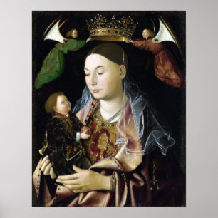 Póster El salar de Antonello DA Messina Madonna