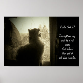 Póster El salmo de oídos del SEÑOR 34:17