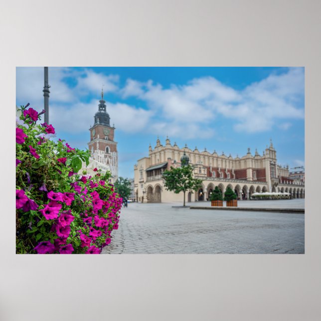 Póster El salón de ropa en la plaza principal de Cracovia (Frente)