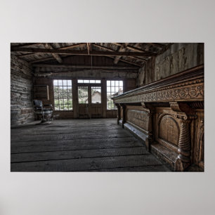 Póster El salón de Skinner -- Pueblo fantasma Montana de