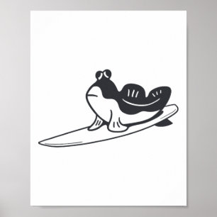 Póster El saltarín del fango está surfeando. Diseño minim