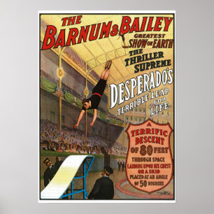 Póster El salto de Barnum y Bailey Desperado para el Post